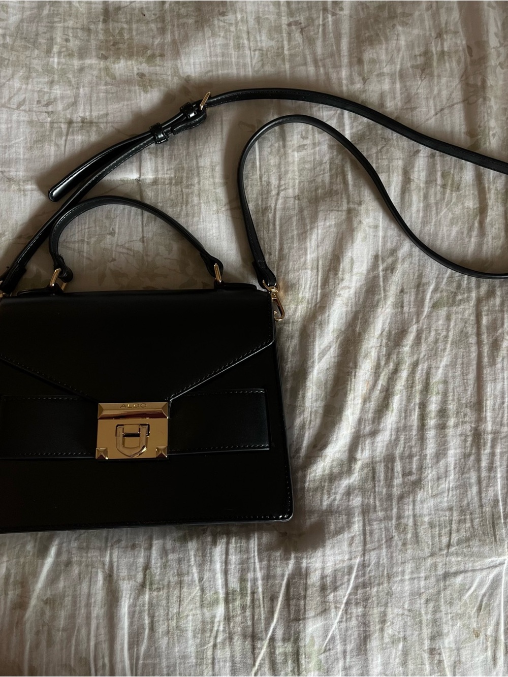 Aldo Black Purse with Crossbody Strap